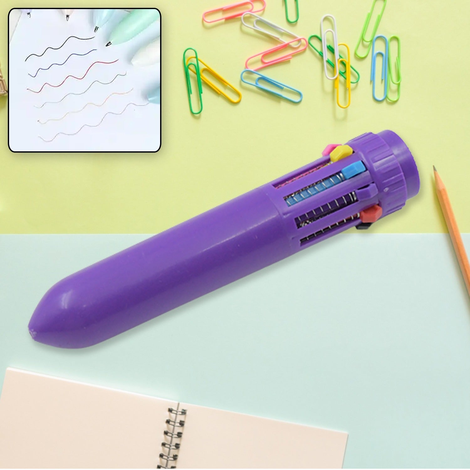 Kids 10-in-1 Color Pens Ballpoint Pen Set for Kids Cartoon Head Writing Pen for School Office Stationary Kit, Teddy Bear (1 Pc) Kids 10-in-1 Color Pens Ballpoint Pen Set for Kids Cartoon Head Writing Pen for School Office Stationary Kit, Teddy Bear (1 Pc)